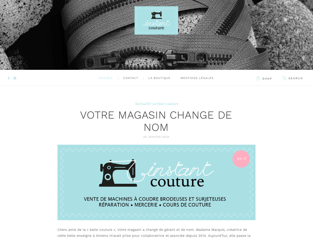 Site web Instant Couture